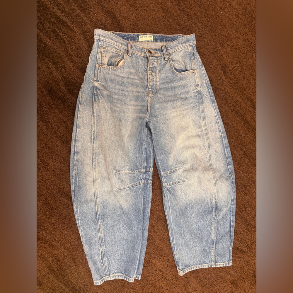 We The Free Barrel Light Wash Denim Jeans